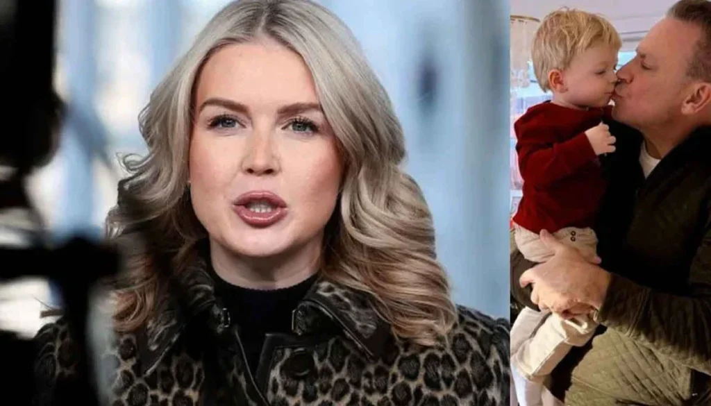 Caroline Levitt's son starts practicing for the arrival of his little sister