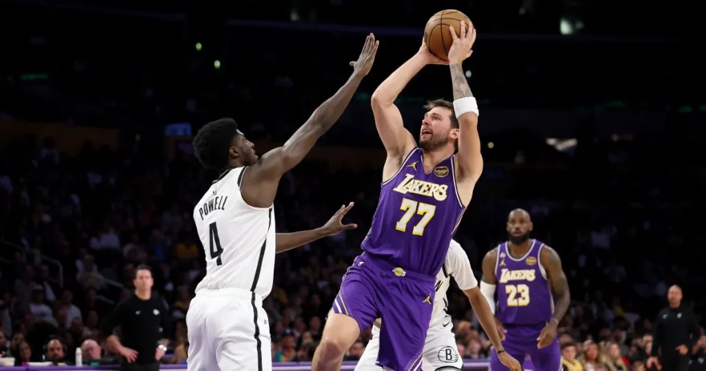 Doncic faces one-game ban after technical foul in Lakers' win against Nets basketball news