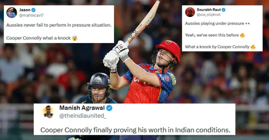 Fans go wild as Cooper Connolly shows courage to push PBKS over the line against GT in IPL 2026 Showdown