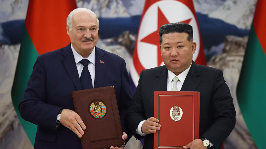 Leaders of North Korea, Belarus meet in Pyongyang, sign friendship treaty