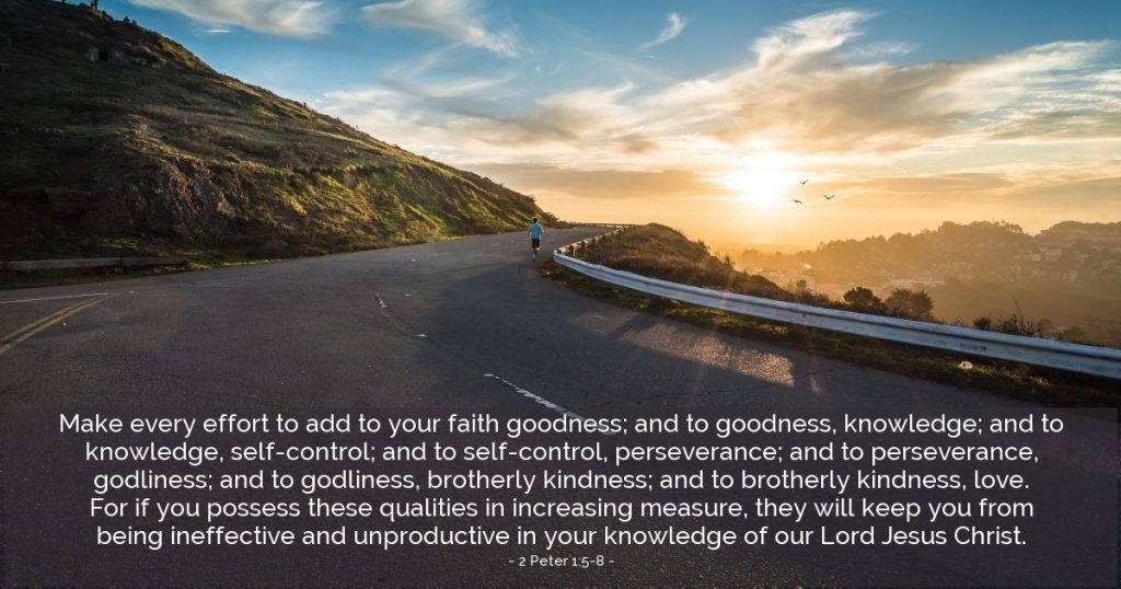Today’s Verse – 2 Peter 1:5-8 Today's Verse - 2 Peter 1:5-8
