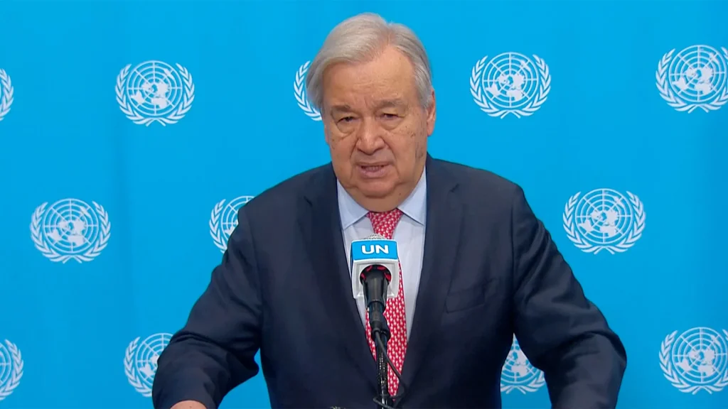 UN chief says 'now is the time' to end 'out of control' war on Iran united nations
