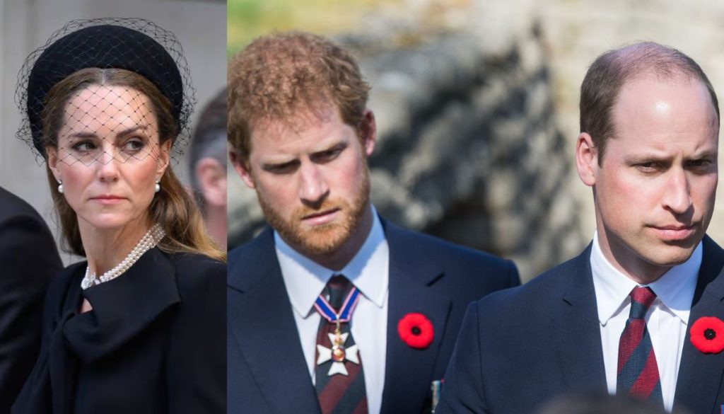 Why did Kate Middleton feel the responsibility to keep Prince William, Prince Harry together?