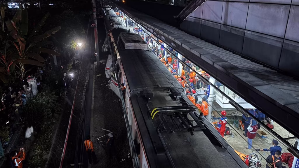 At least 3 people killed in train collision near Indonesia's capital