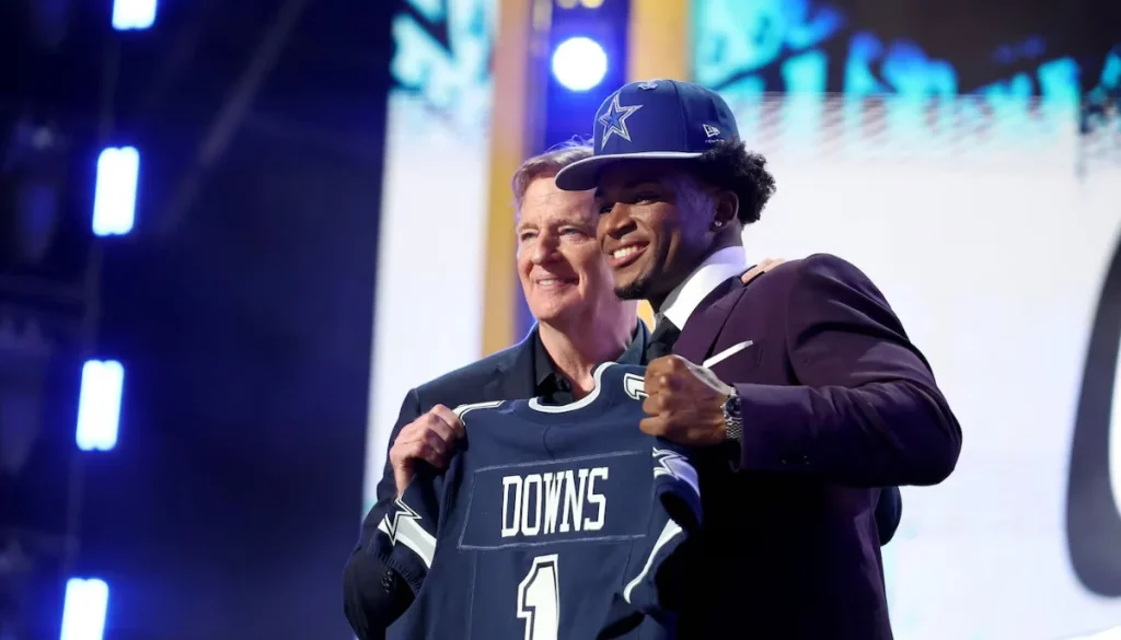 Caleb Downs joins the Dallas Cowboys as a first-round pick as the team bolsters defense in the NFL Draft
