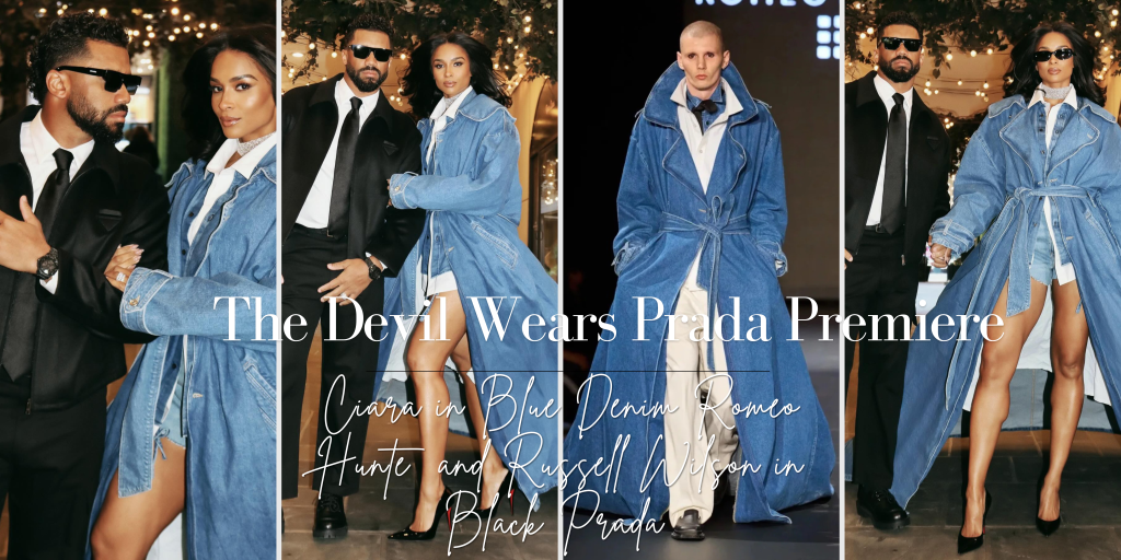 Ciara Stunning and Russell Wilson Seen Flying in Prada at the Devil Wears Prada 2 New York Premiere in Denim Romeo Hunt Fall 2026