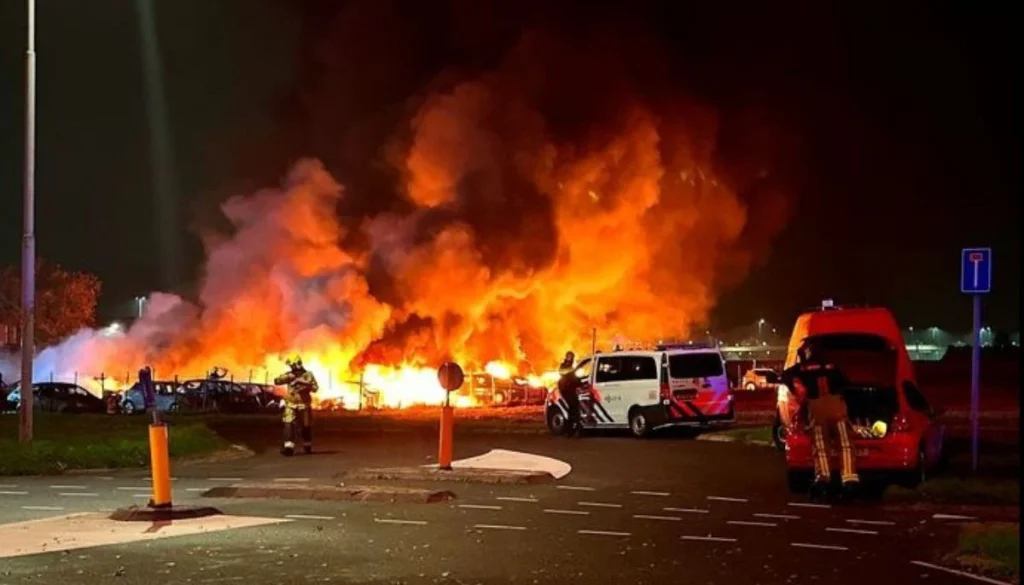 Dutch airport evacuated as fire spreads near Kempen military training areas