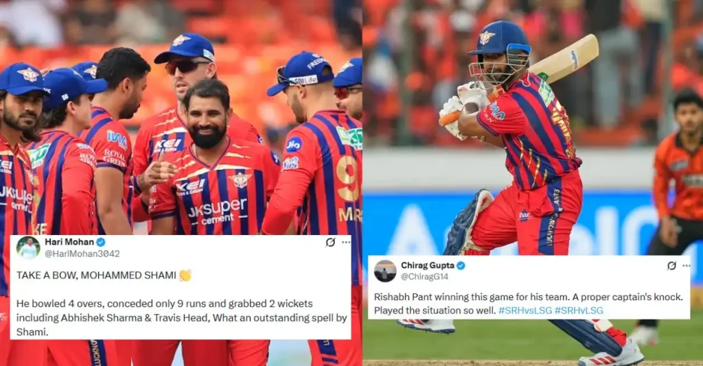 Fans cheer for Mohammed Shami, Rishabh Pant in LSG's thrilling win over SRH in IPL 2026
