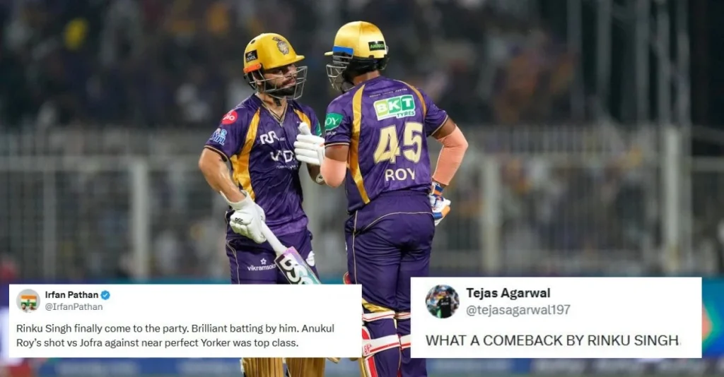 Fans excite Rinku Singh and Anukul Roy lead KKR to thrilling win over Rajasthan Royals in IPL 2026