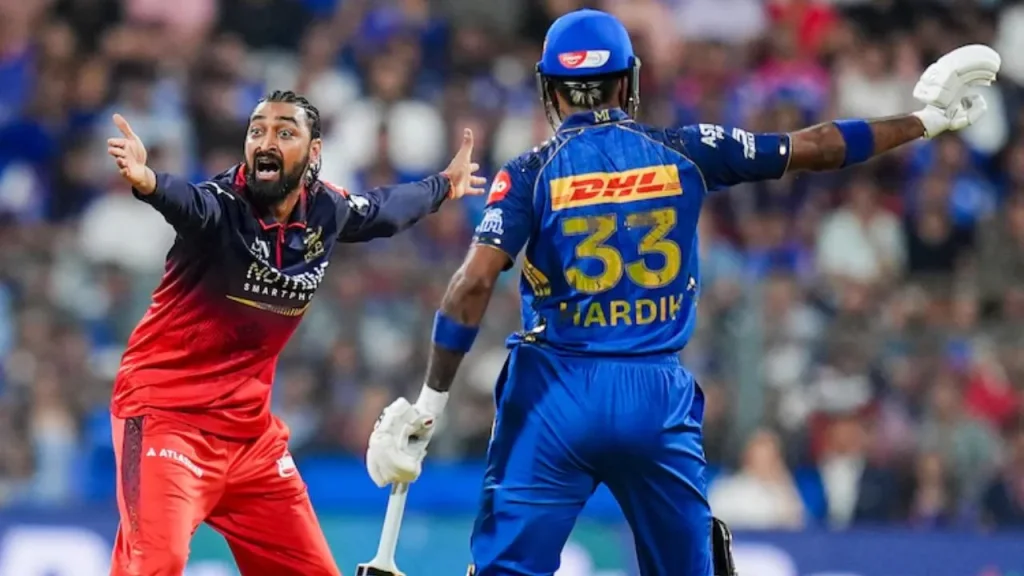Hardik Pandya vs Krunal Pandya drama erupts during MI vs RCB clash, video breaks the internet