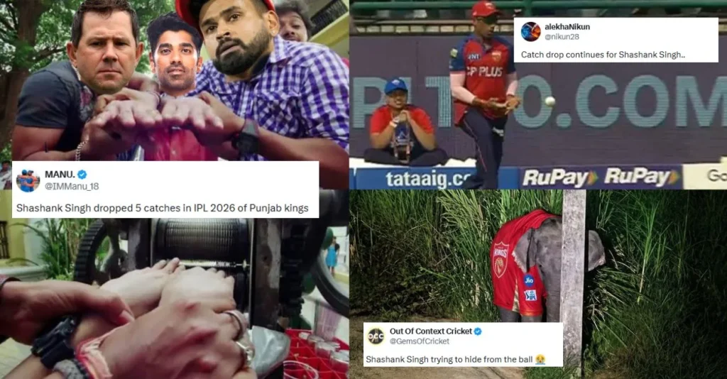 IPL 2026: Fans flood social media with memes after Shashank Singh dismisses KL Rahul for 12 runs in DC vs PBKS match.