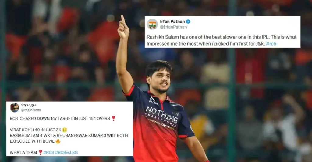 IPL 2026: Fans go crazy as Rasikh Salaam's whirlwind spell leads RCB to win against LSG