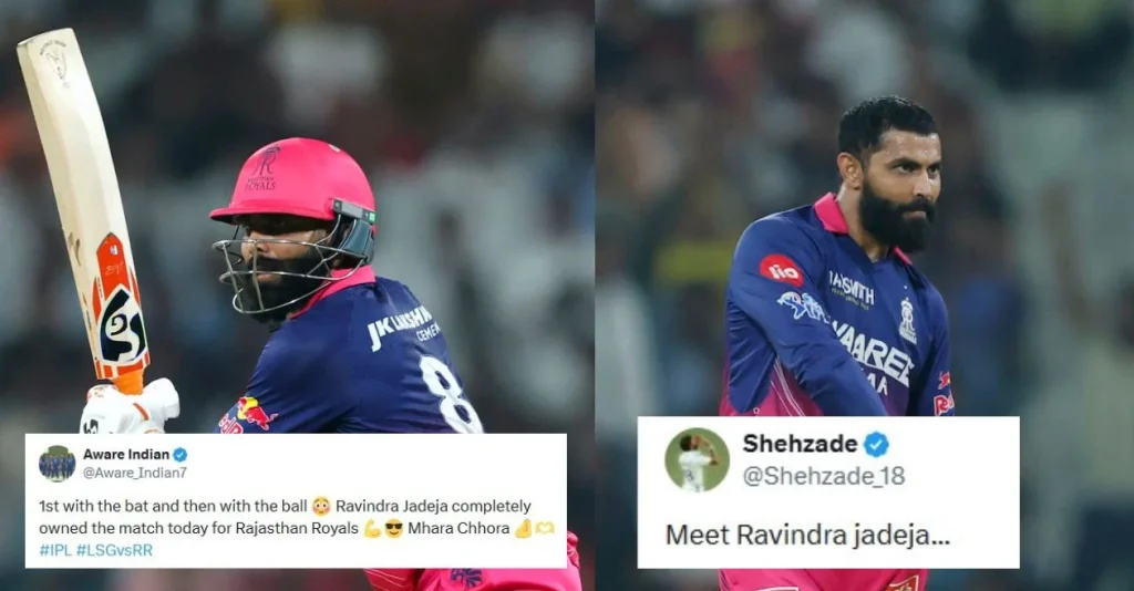 IPL 2026: Fans go wild as Ravindra Jadeja's all-round heroics lead to RR's emphatic win over LSG.