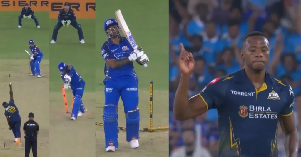 IPL 2026 (Watch): Kagiso Rabada destroys Suryakumar Yadav with flamboyant inswinger in GT vs MI match