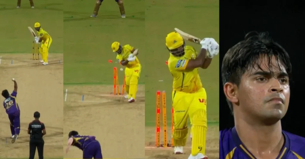 IPL 2026 (Watch): Kartik Tyagi bowled brilliantly to dismiss Sanju Samson during CSK vs KKR match.