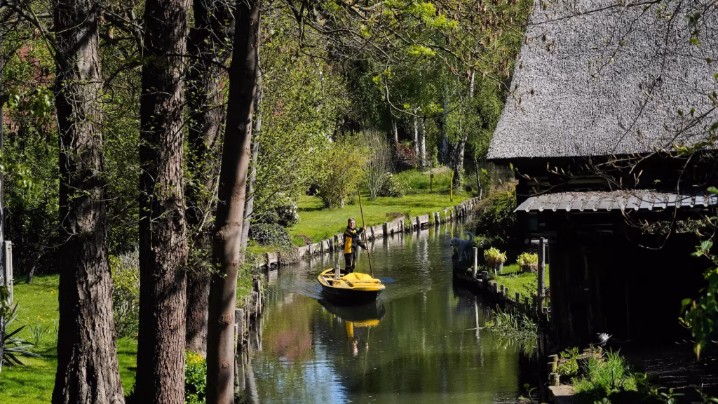 In a remote German village, mail is delivered by boat during the warmer months