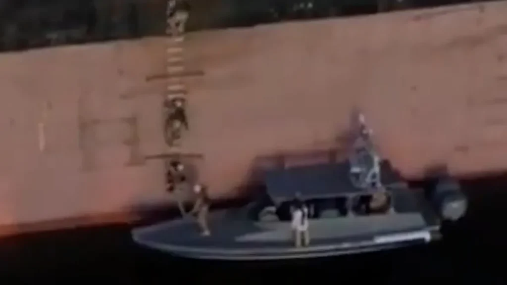 Iran releases video of IRGC seizing ship in Strait of Hormuz. US-Israel war on Iran