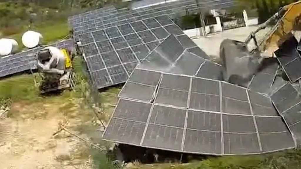 Israel destroys solar panels in south Lebanon Israel attacks Lebanon