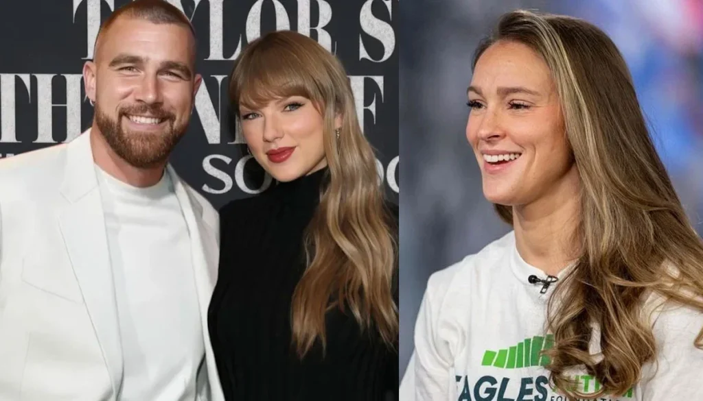 Kylie Kelce brushes off 'ridiculous' questions about Taylor Swift and Travis Kelce's marriage