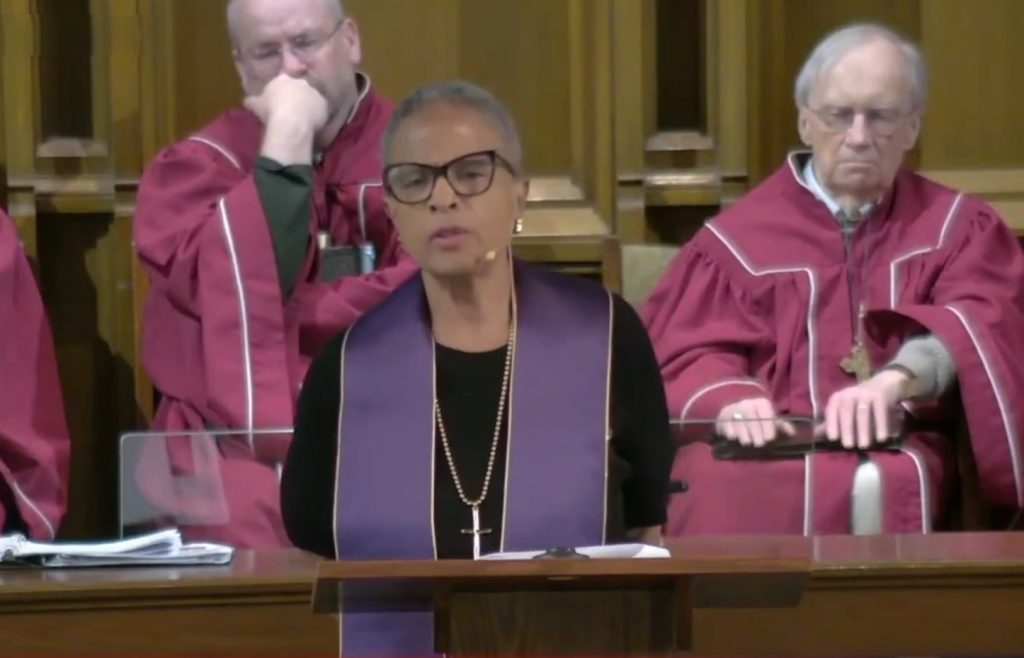 Lesbian bishop Yvette Flunder faces severe criticism after saying the Bible requires a third testament