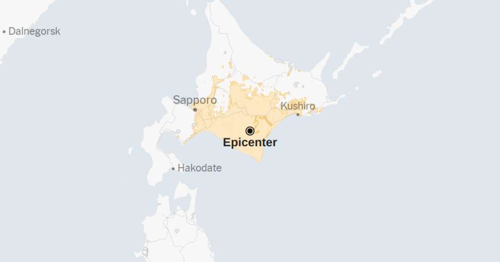 Map: 6.1 magnitude earthquake shakes northern Japan