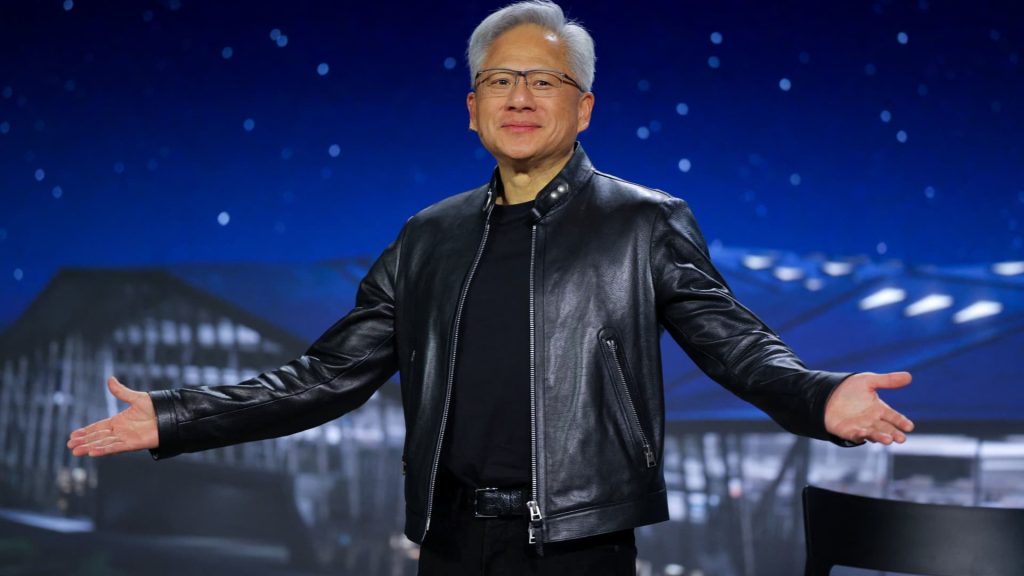 Nvidia stock closes at record high, pushing market cap above $5 trillion