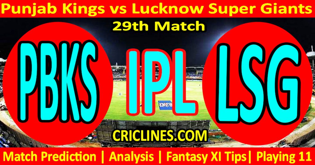PBKS vs LSG-Today Match Prediction-IPL Match Today 2026-29th Match-Venue Details-Dream11-Toss Update-Who Will Win
