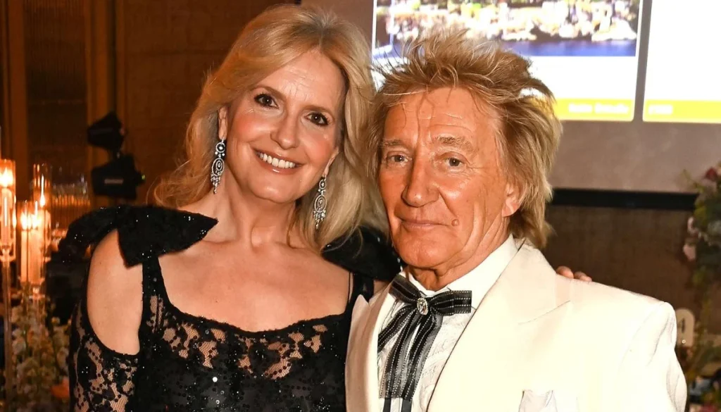 Penny Lancaster jokes with Rod Stewart from time to time
