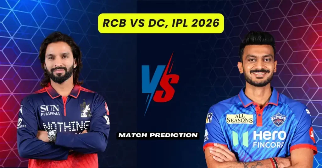 RCB vs DC, IPL 2026, Match Prediction: Who will win today's game between Royal Challengers Bangalore and Delhi Capitals?