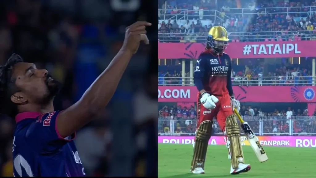 Sandeep Sharma celebrated a new celebration after dismissing Rajat Patidar in the IPL match.