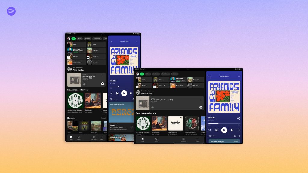 Spotify looks brand new on tablets with a design change that makes total sense Spotify looks brand new on tablets with a design change that makes total sense