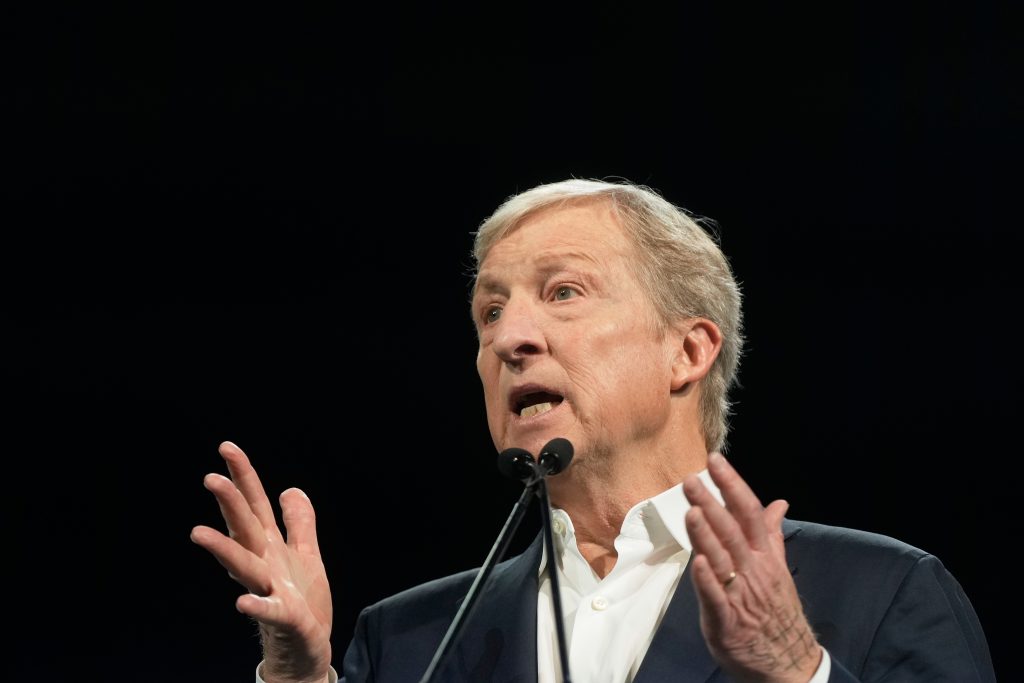 Steyer doubles down on climate in bid to win over progressive voters