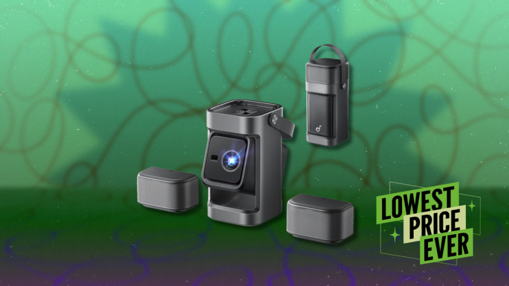 This mid-range portable projector with detachable speakers is $160 off right now