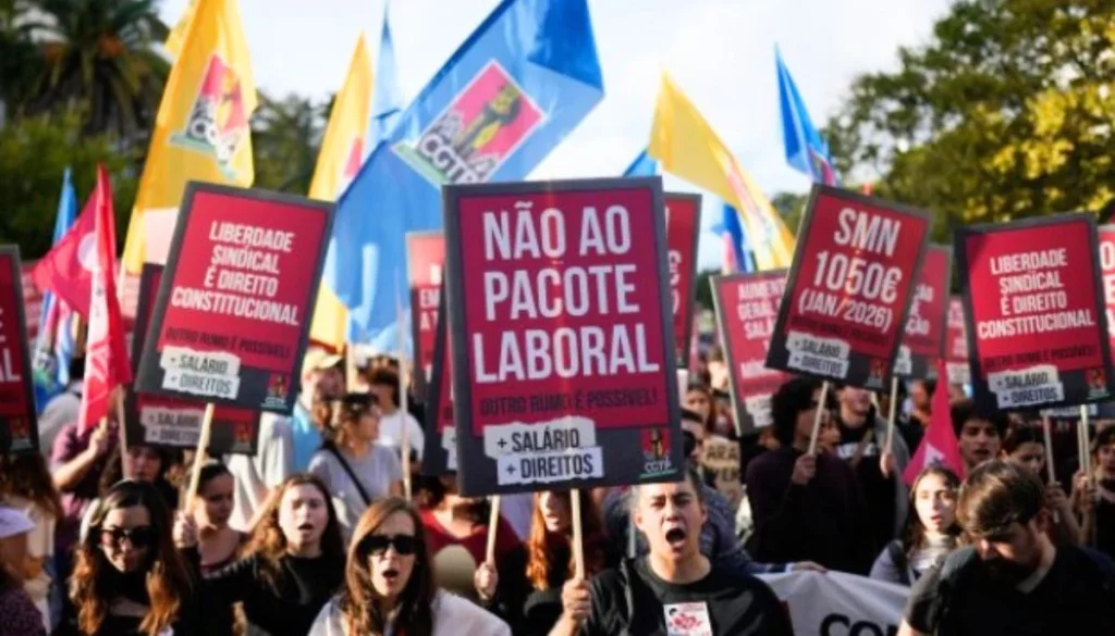 Thousands rally in Lisbon against planned labor reforms
