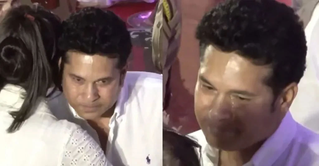 Watch: Sachin Tendulkar cries while bidding farewell to legendary playback singer Asha Bhosle