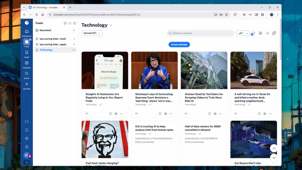 You should use Reddit on your RSS reader