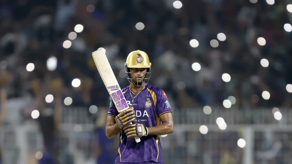 Angkrish Raghuvanshi out? KKR wonderboy suffers finger injury; Tejaswi Dahiya has been replaced as concussion sub.