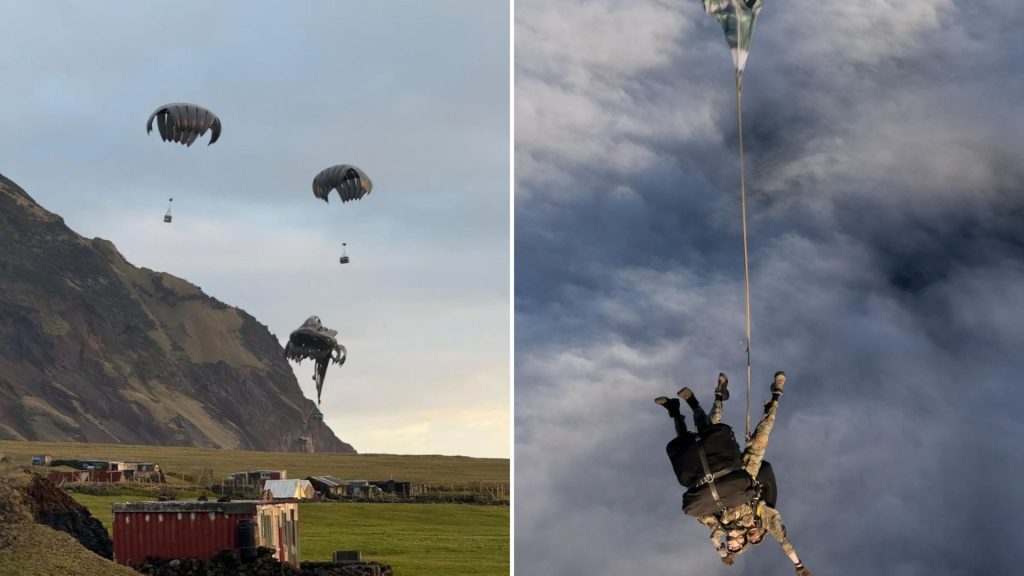 Army medics parachute onto remote island to help Britons 'stricken with hantavirus' after disembarking from doomed cruise ship