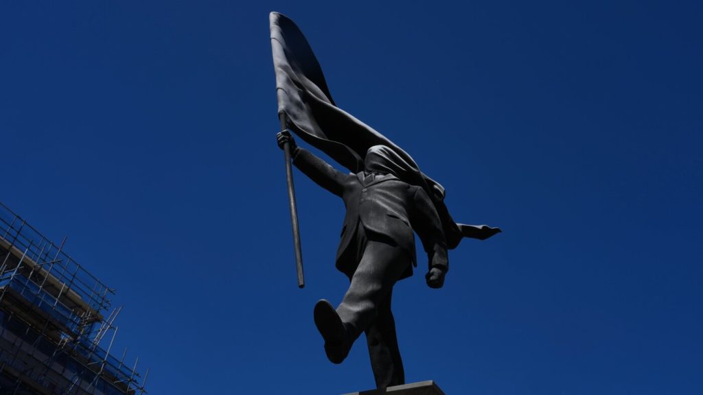 Banksy installs new statue in central London: NPR