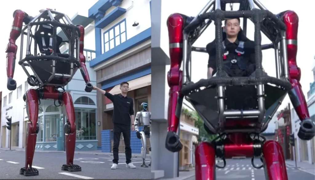 China launches world’s first transforming robot with pilot cockpit China launches world's first transforming robot with pilot cockpit