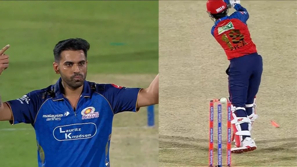Deepak Chahar had a special celebration after Priyansh Arya uprooted the stump in IPL 2026.