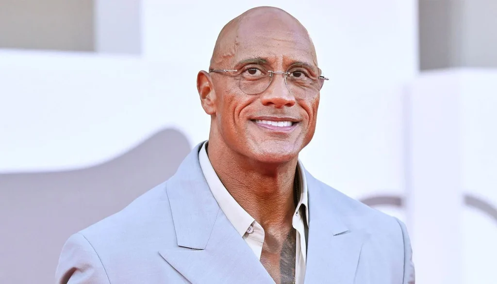 Dwayne Johnson reacts after unexpected wardrobe mishap during Emily Blunt tribute