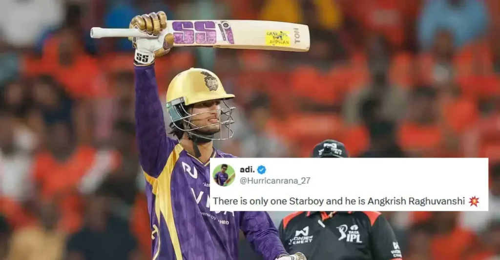 Fans rejoiced as Angkrish Raghuvanshi's explosive innings gave KKR a spectacular win over SRH in IPL 2026.