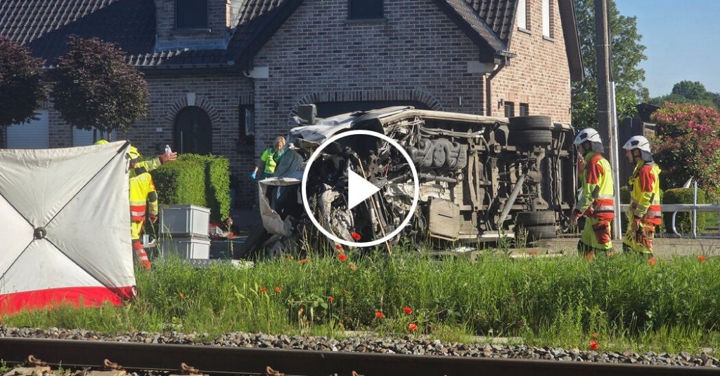 Four killed in collision between train and school van in Belgium