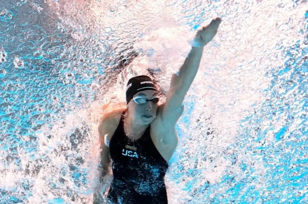 Gretchen Walsh breaks 100m butterfly world record for the fourth time