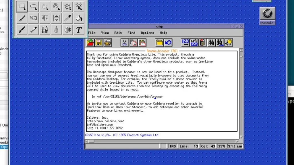 I'm glad to be reunited with my first Linux distro at the Virtual OS Museum