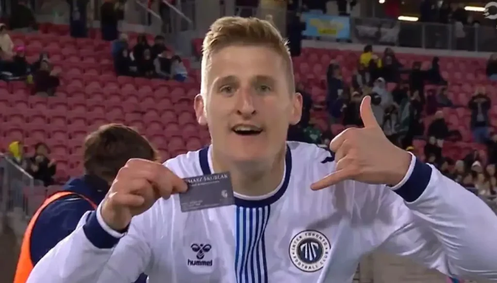 Inter Toronto's Tomasz Skublak turns goal celebration into viral real estate ad