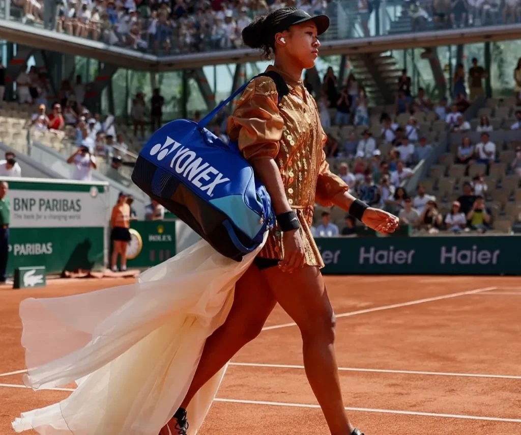 Naomi Osaka wore two custom Kevin Germanier upcycled Nike looks at Roland Garros 2026