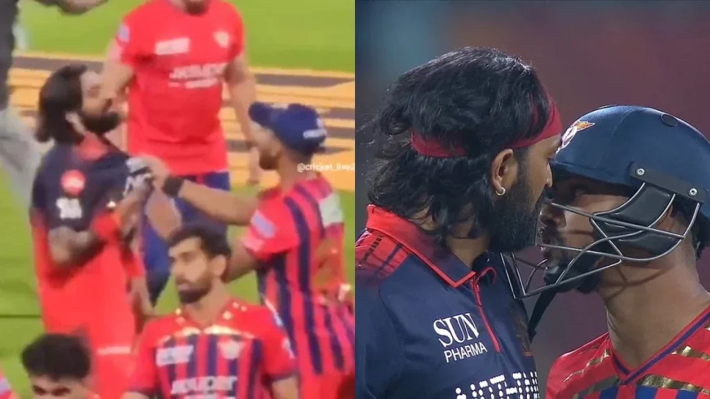 Nicholas Pooran grabs Krunal Pandya by the collar after nasty fight in Lucknow