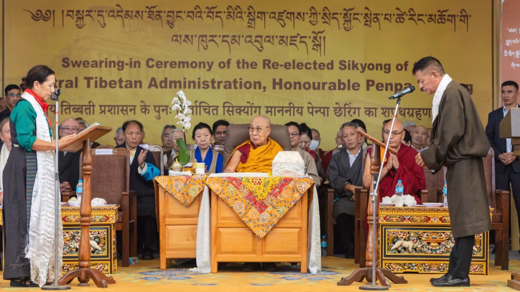 Penpa Tsering sworn in for second term to lead Tibet's government-in-exile